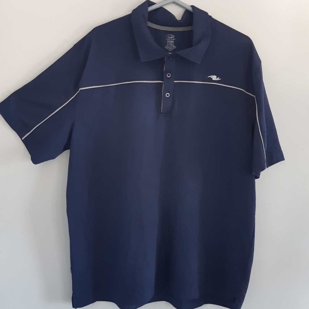 Athletic Works 2XL Polyester Athletic Polo Shirt Navy